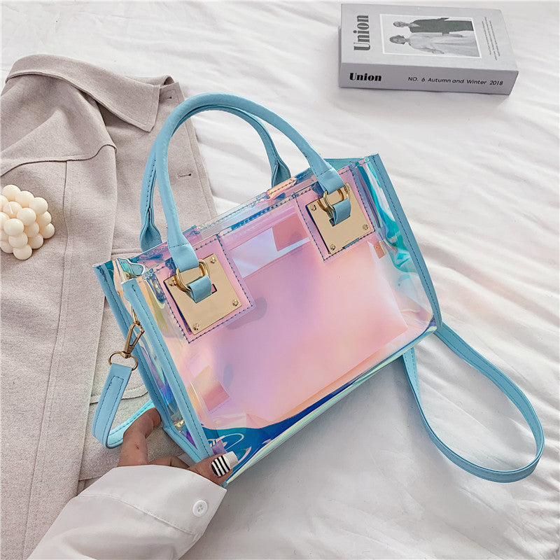 Simple And Personalized New Laser Transparent Jelly Bag