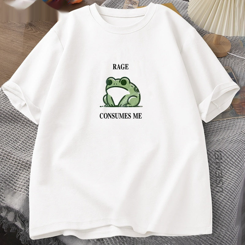 Summer Loose Short Sleeves T-shirt Men's And Women's Round Neck