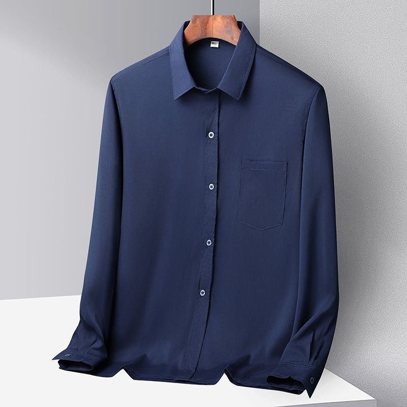 Ice Silk Loose Casual Thin Long-sleeve Shirt