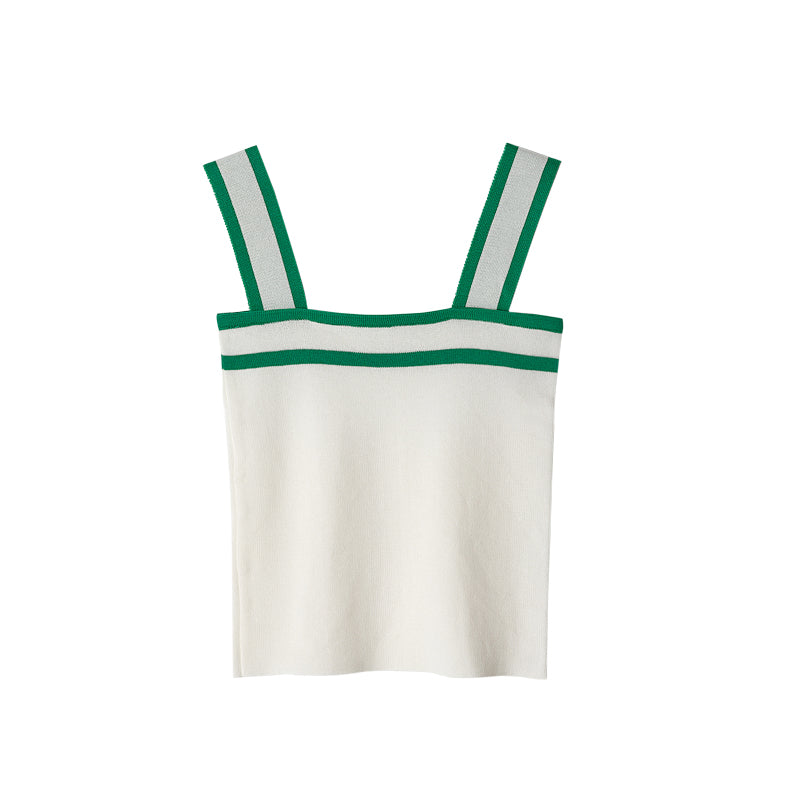 Slim Slim Short Suspender Knitted Top Tank Top Female