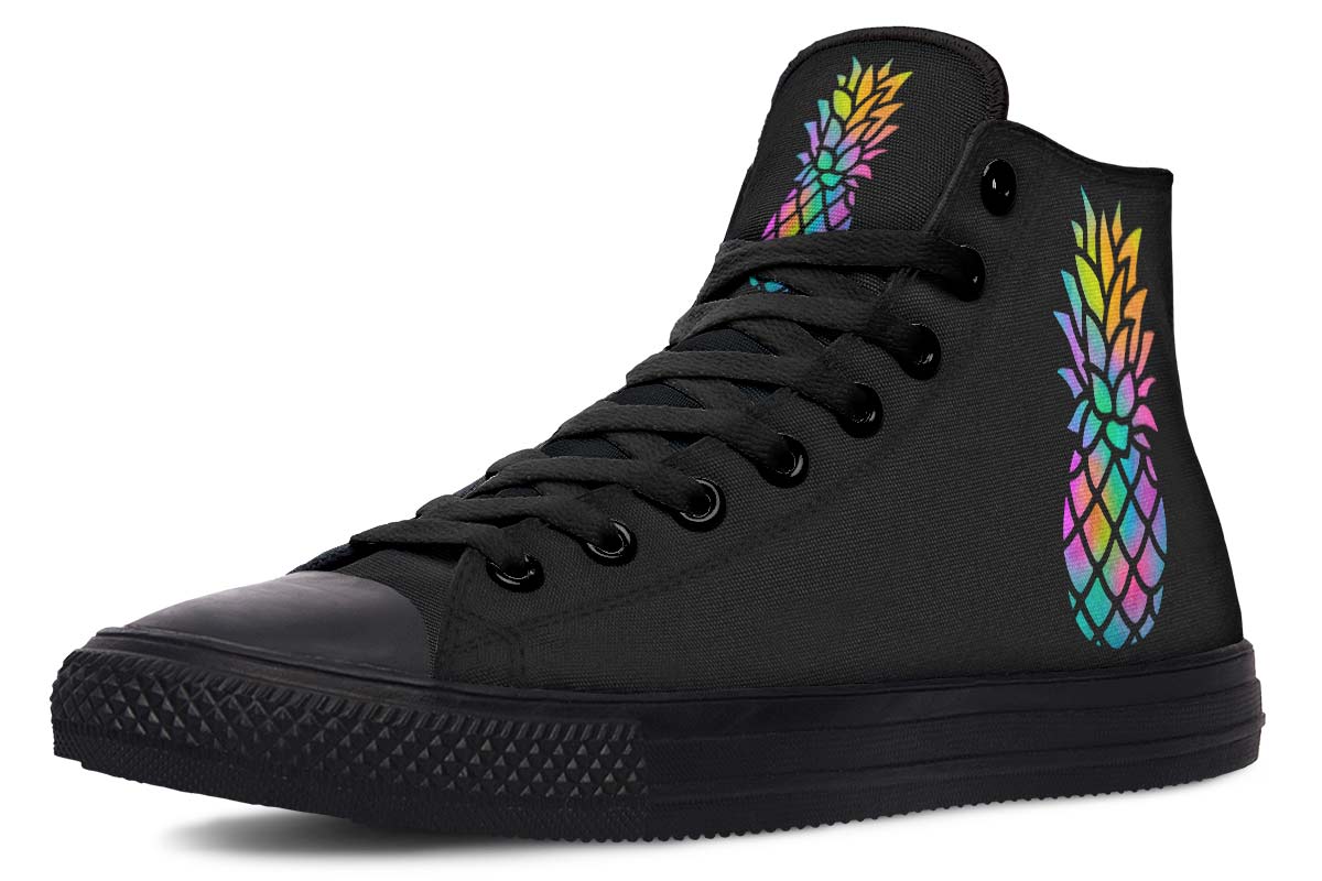 Men's And Women's Fashion Color Printing High-top Canvas Shoes