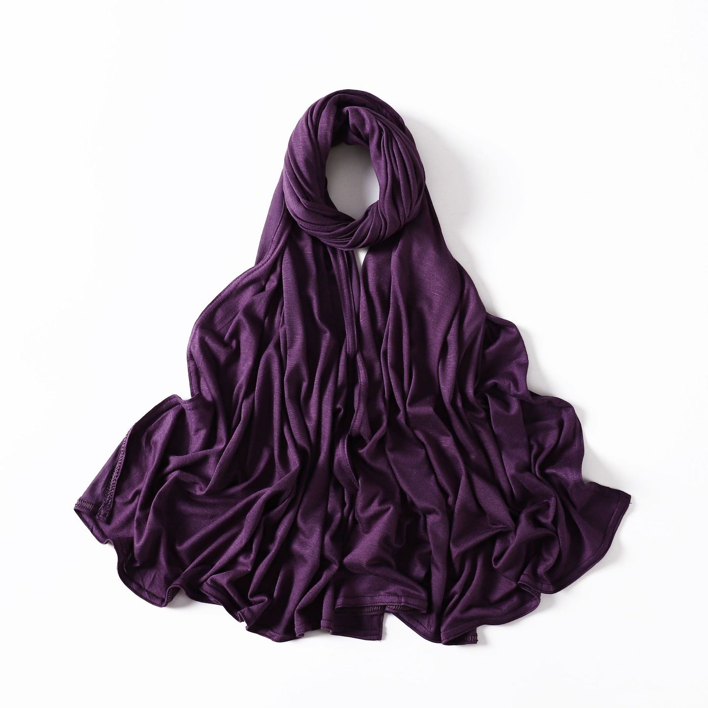 35 Colors Malaysia Pure Color Modal Curling Mercerized Cotton Scarf