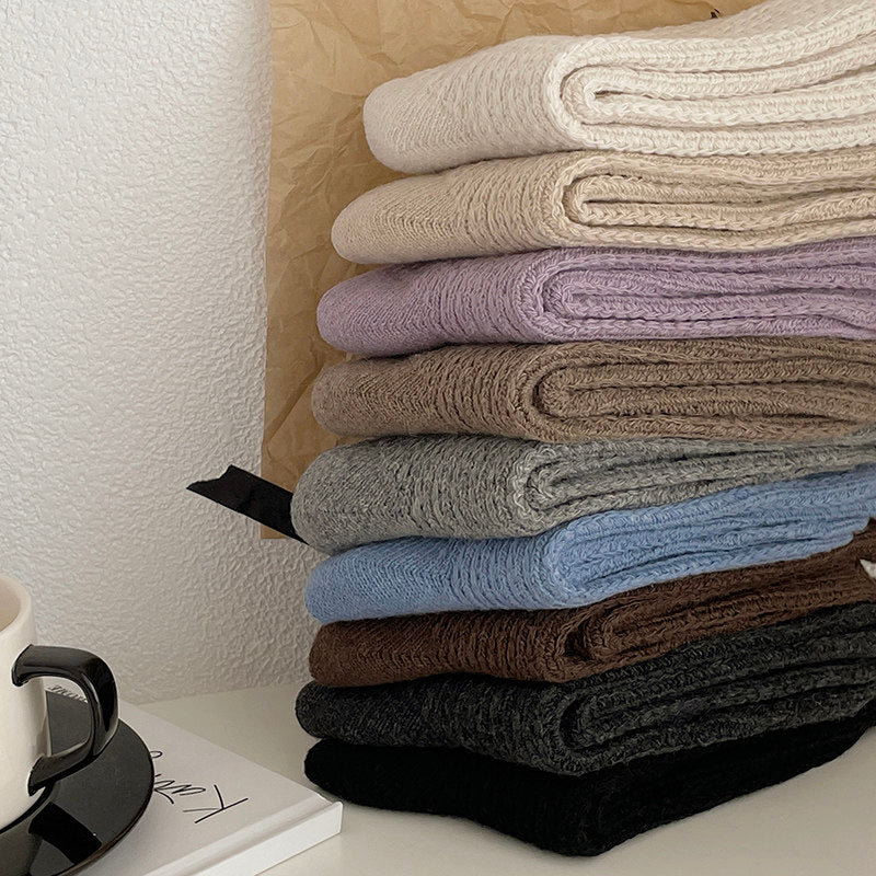 Womens Thickened Thermal Fleece-lined Wool Socks