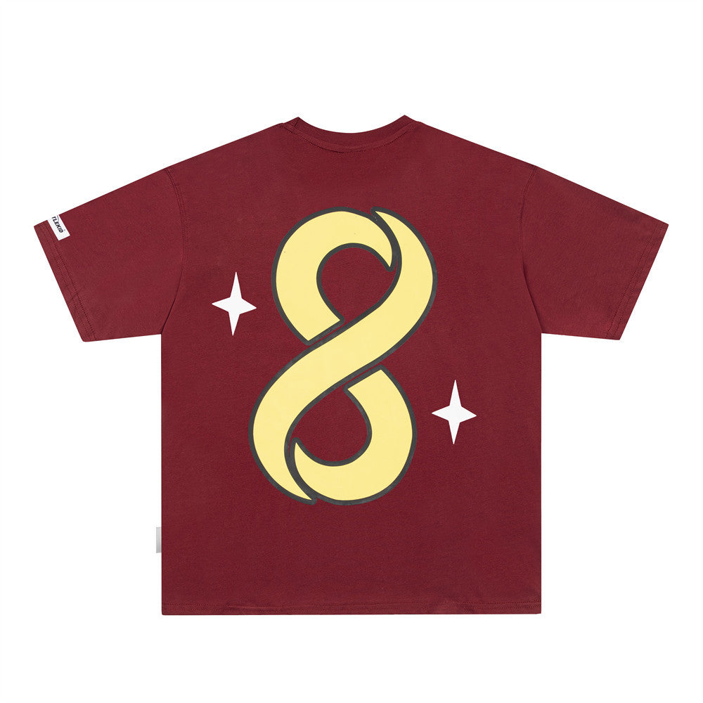 Digital 8 Printed Short-sleeved T-shirt For Men