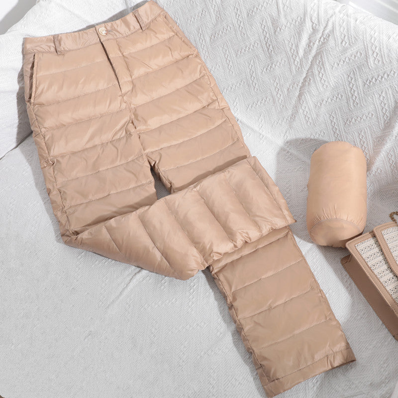Middle-aged And Elderly Women's Outer Wear High Waist Down Pants