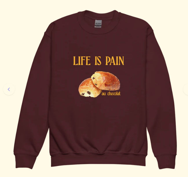 European American Fashion Floral Print Life Is Pain Round Neck Autumn And Winter Bottoming Long Sleeve