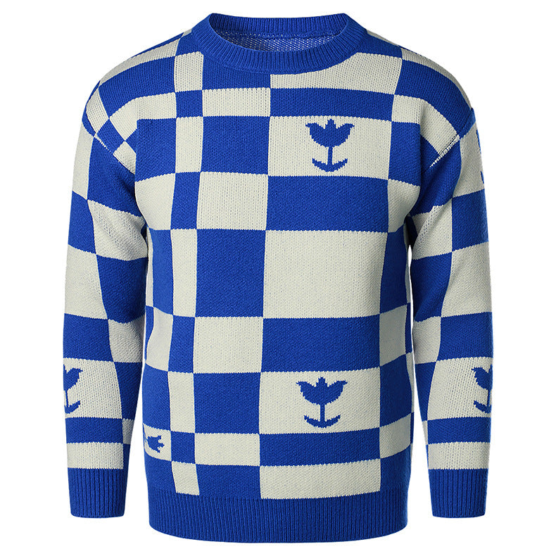 Young Men's Knitted Sweater Round Neck Pullover Bottoming Shirt