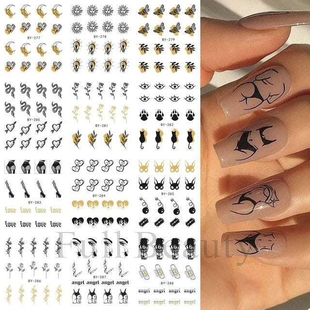 Cartoon Animal Nail Beauty Water Printing Stickers