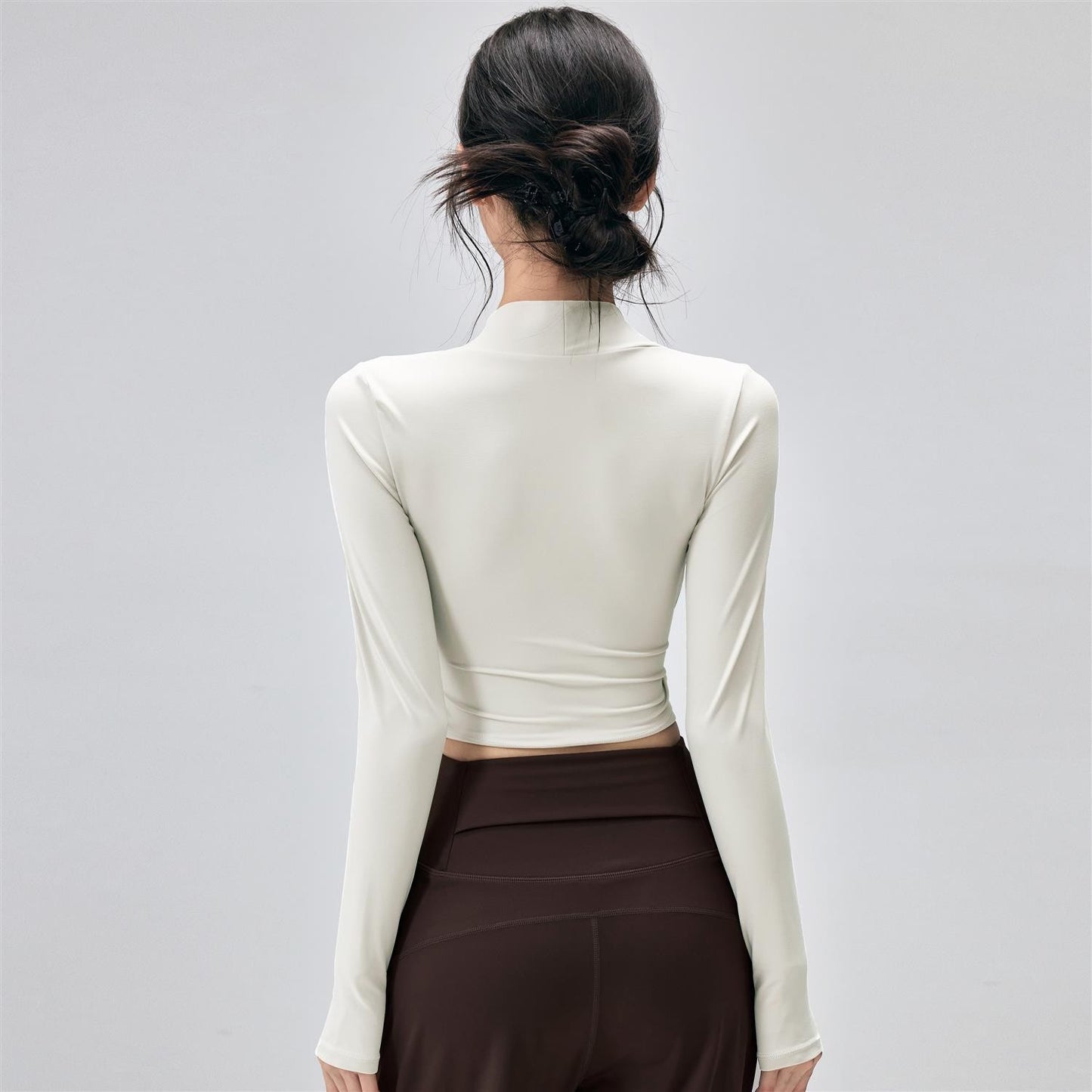 Fitness Top With Chest Pads Yoga WearTight-fitting Long-sleeve Activewear