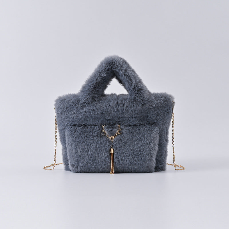 Women's Handbag Plush One Shoulder Bag Crossbody