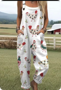 Floral 3D Digital Printing Casual Strap Sleeveless Jumpsuit