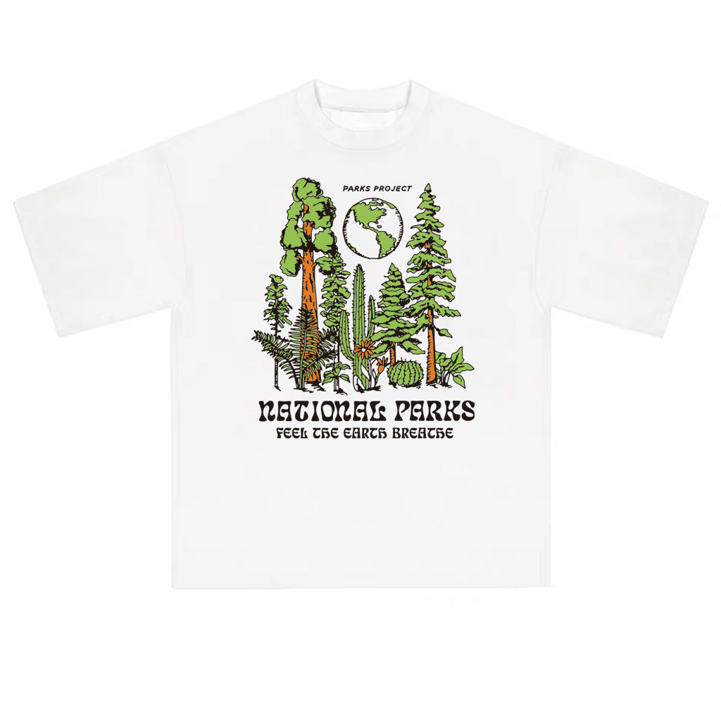 Couple's Neutral Funnny And Creative American Short-sleeved T-shirt