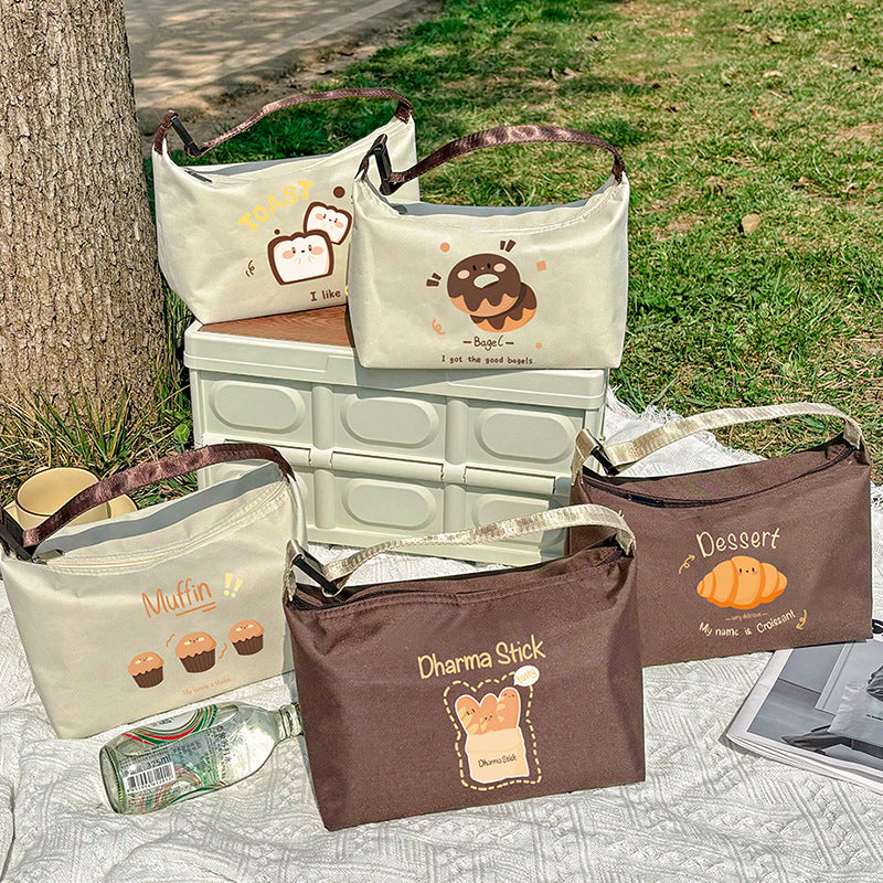 Thickened French-style Maillard Student Lunch Bag For Work And Commuting Keeps Food Warm