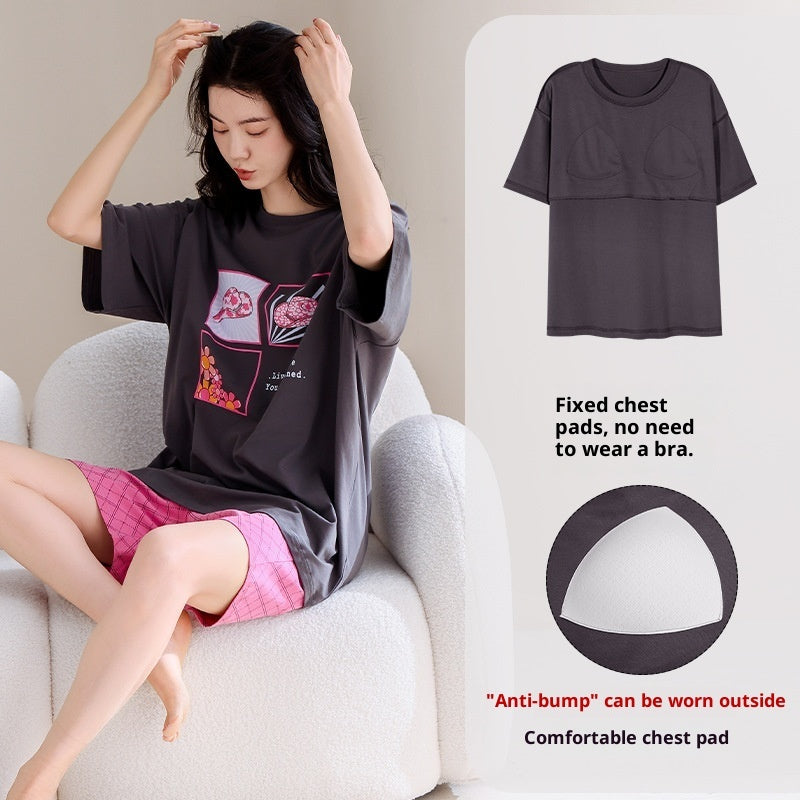 Cute Cartoon Homewear Set For Outwear