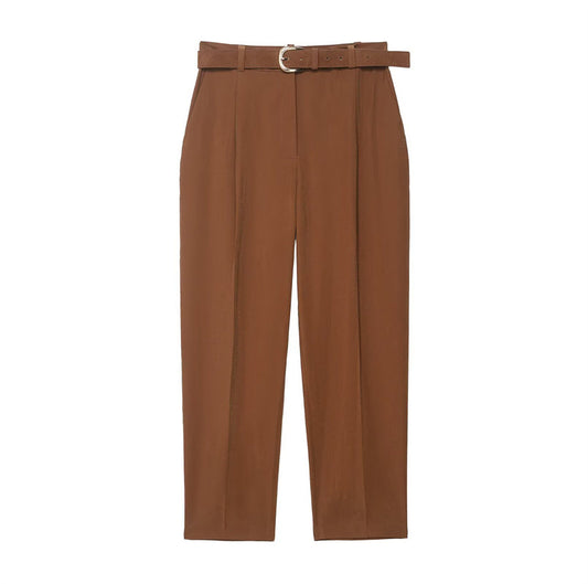 Summer European And American Style With Belt Draping Pants For Women