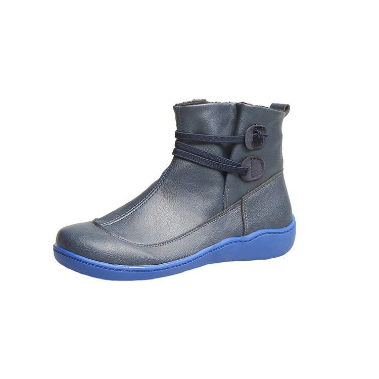 British Style Retro Booties Middle Heel Leisure