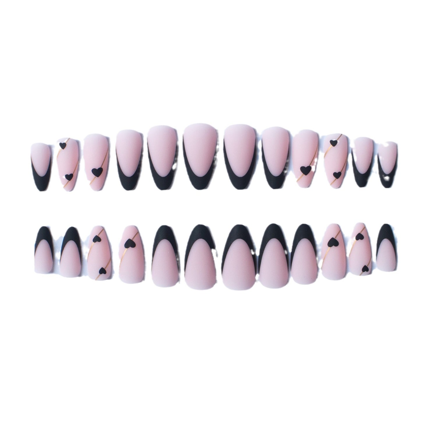 X-0215 Wear Nail European And American Almond-shaped French Frosted