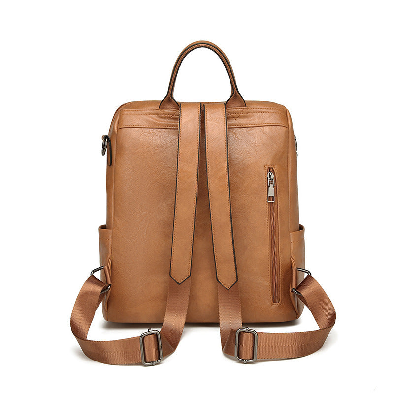 Retro Women's Backpack High-grade Soft Leather