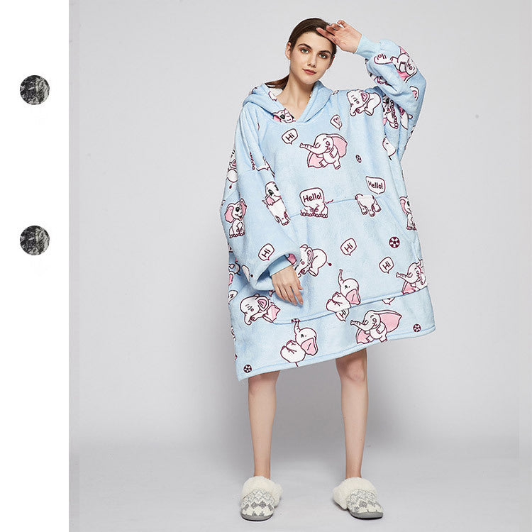 Large Flannel Lovers Casual Home Clothes Pajamas