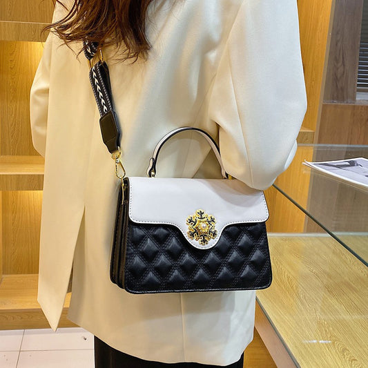 Crossbody-skuldertaske til kvinder i vestlig, rombeformet stil