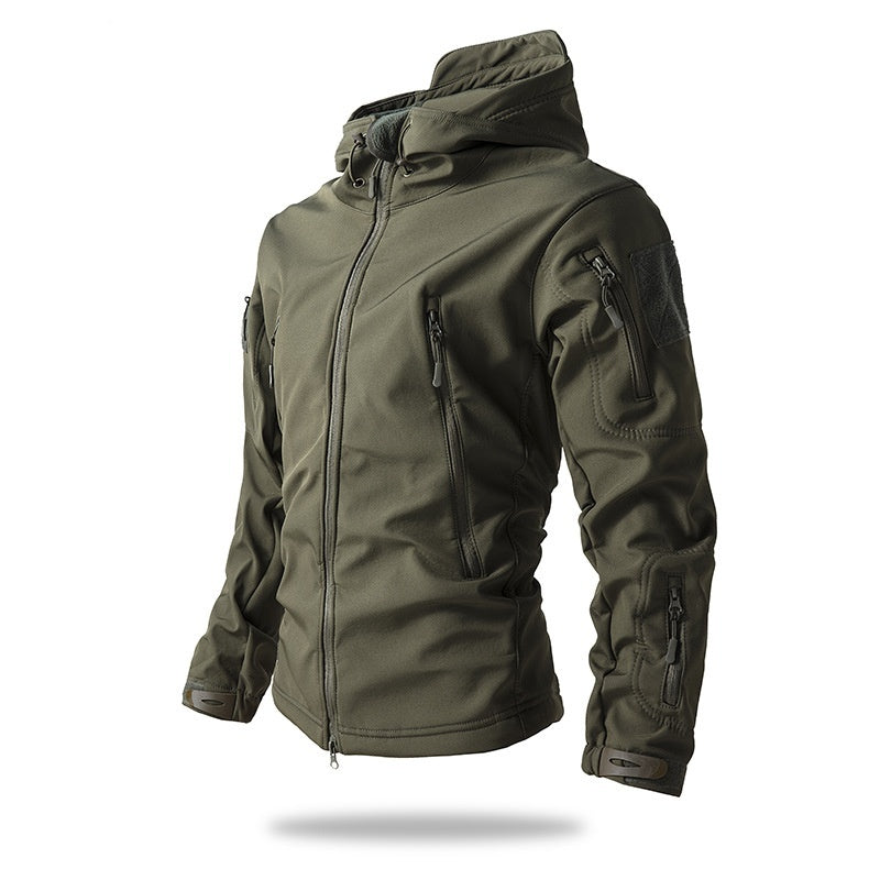 Outdoor Soft Shell Fleece Autumn And Winter Windproof, Waterproof And Breathable Warm Three-in-one Coat