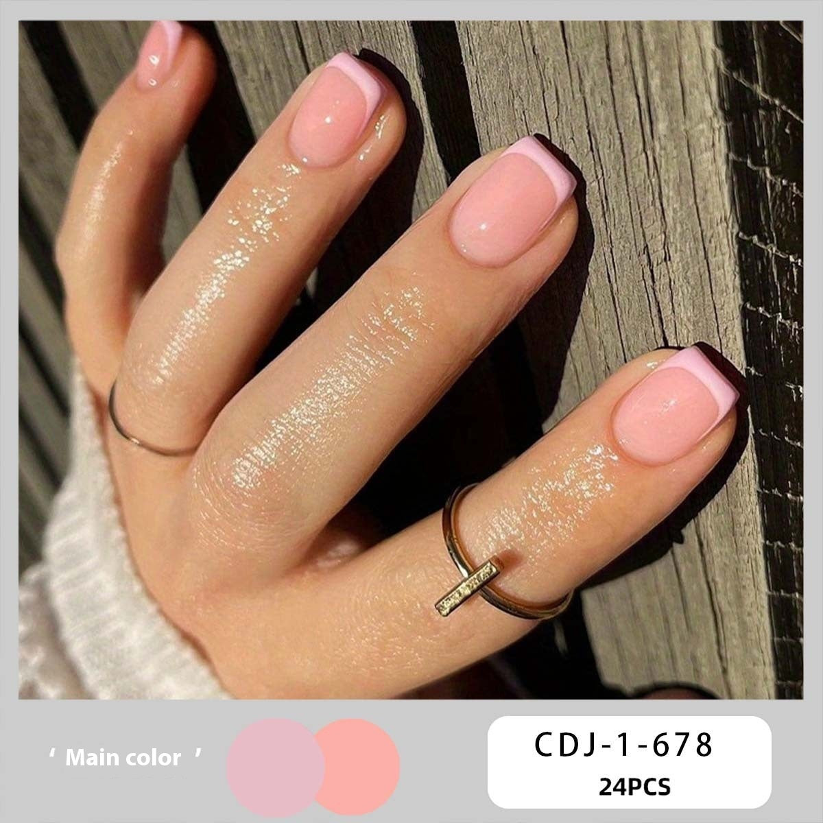 Women's European, American And French Style Pieces Fake Nail Patch