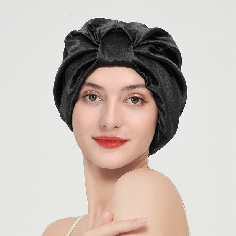 Mulberry Silk Nightcap Ladies Skin-friendly Double Layer