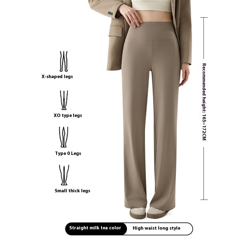 Shark Skin Narrow Version Straight-leg Pants Women