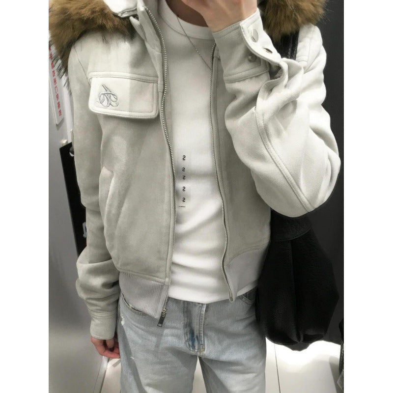 Women's Slim-fit Short Fur Collar Shoulder Jacket