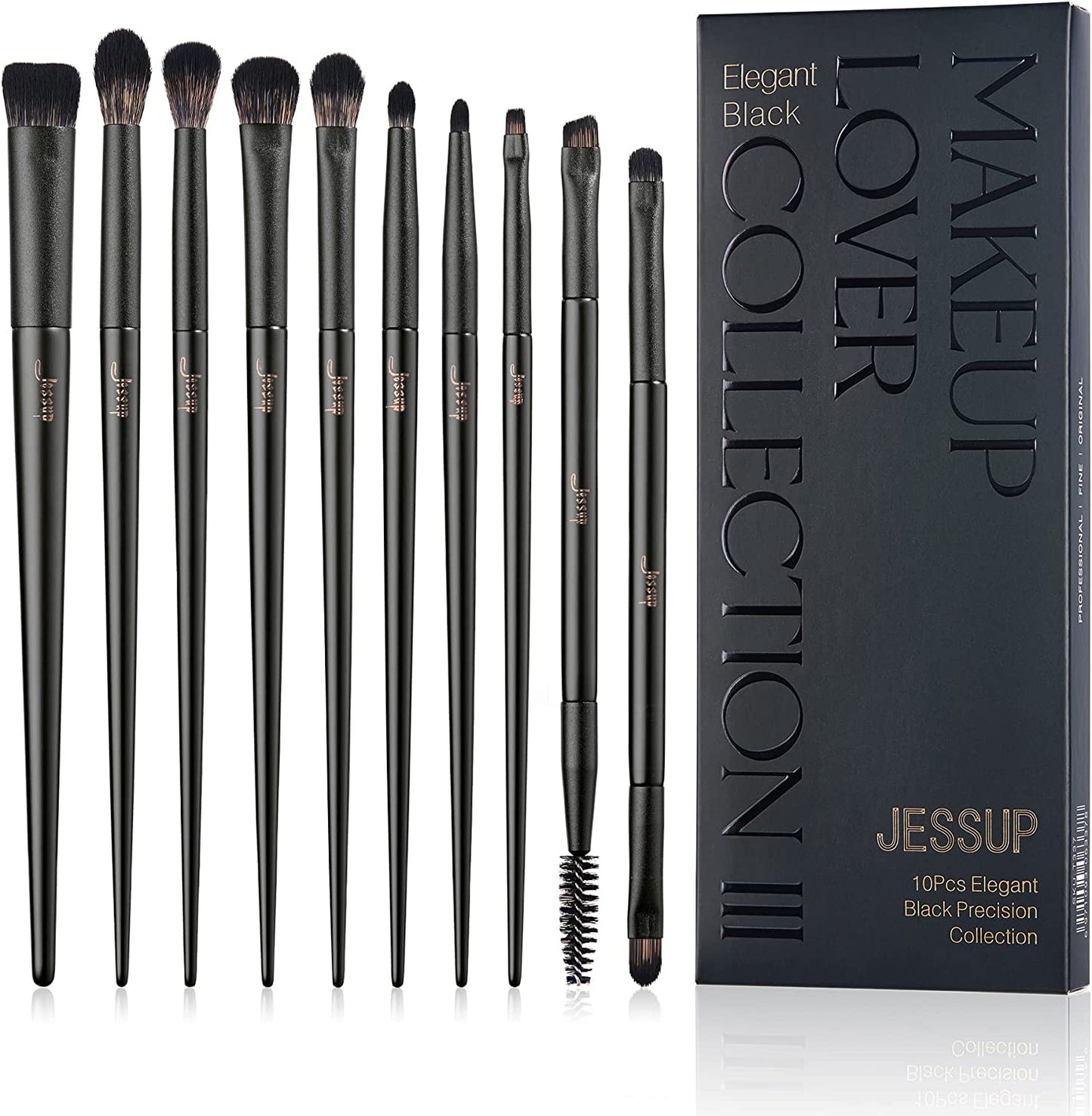 Jessup Brochas De Maquillaje,14 Piezas Set De Brochas De Maquillaje Veganas,Base En Polvo Sombra De Ojos Mezcla Corrector Juego De Brochas Para Pliegues Pinceles Para Delineador De Cejas,T329