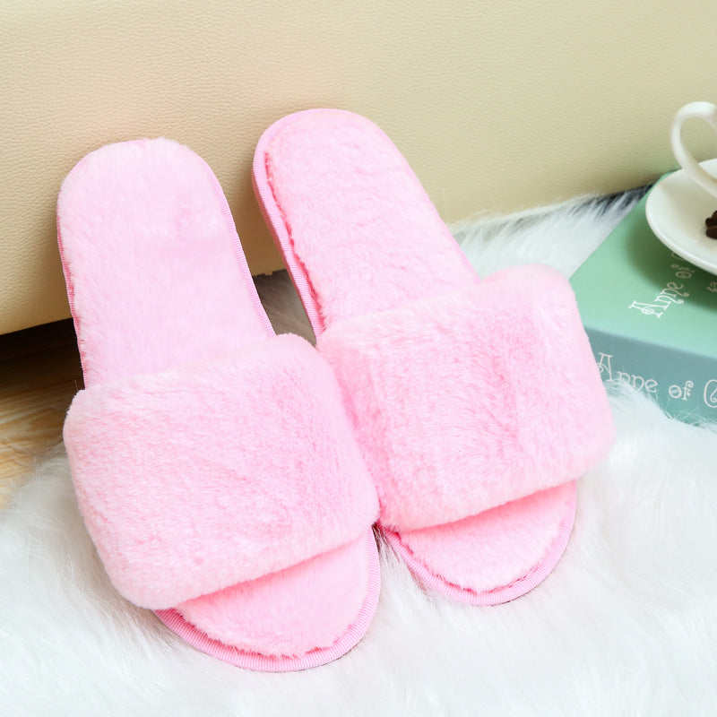 New Autumn And Winter Warm Soft Bottom Plush Slippers