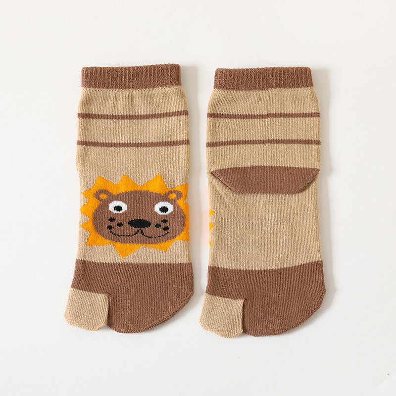 Children's Pure Cotton Cartoon Points Thumb Socks