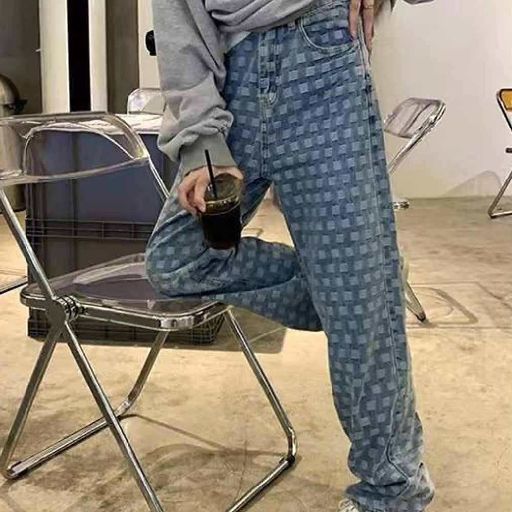 Fashion Loose Checked Casual Pants
