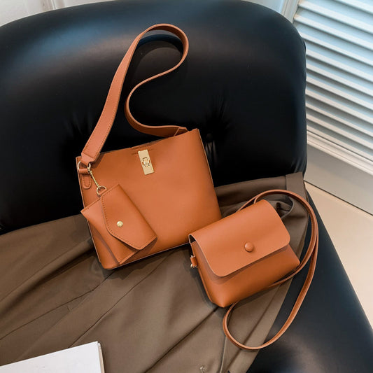 Håndskuldertaske i vestlig stil, tredelt crossbodytaske