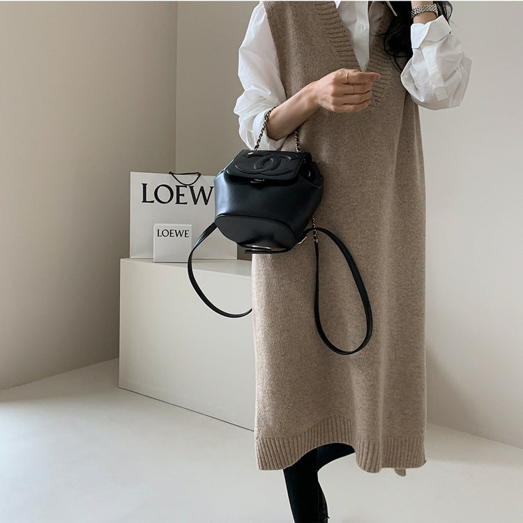 Intellectual Wool Sleeveless Knit Dress Thicken