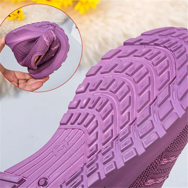 Old Beijing Women's Cloth Shoes Winter Plus Velvet To Keep Warm Flat-bottom Non-slip