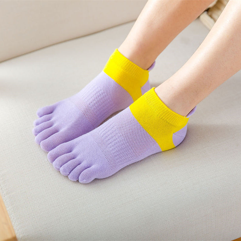 Ladies' Short Cotton Toe Socks