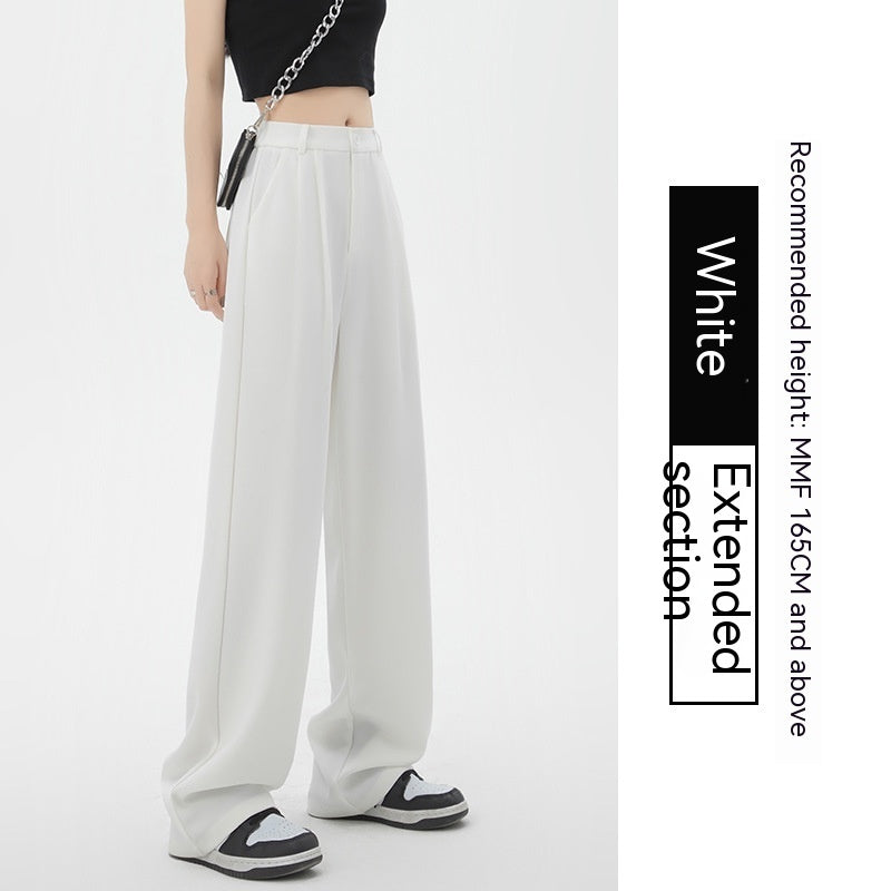 Women's Fashion Simple High Waist Loose Drooping Slimming And Straight Casual Suit Pants