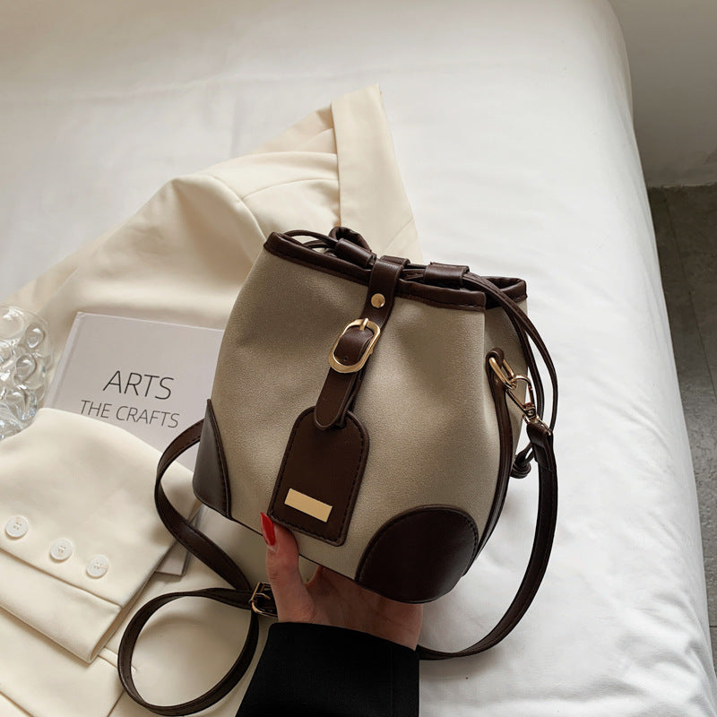 New Trendy Bucket PU Leather Handbag For Women Luxury Messenger Shoulder Bag Hot Sale