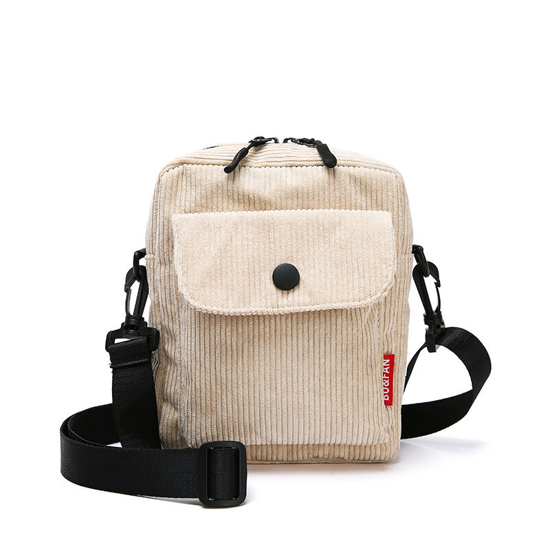 Mobile Phone Bag Corduroy Trend Messenger Small Backpack