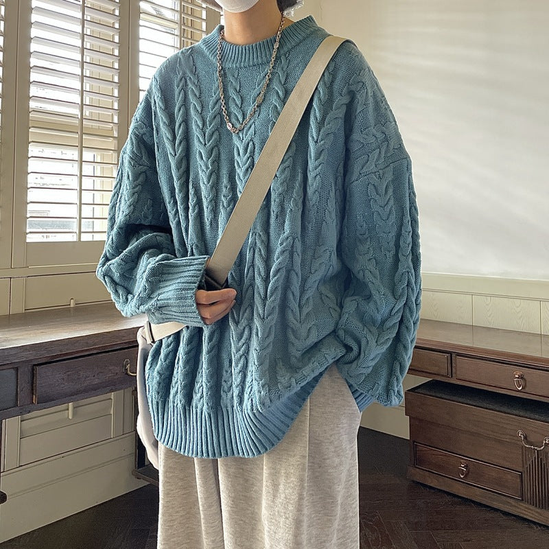 Fashion Men's And Women's Crewneck Solid Color Knitwear