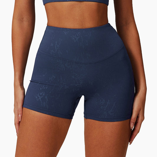 Korte yogashorts til kvinder, afslappede, med bronzefarve