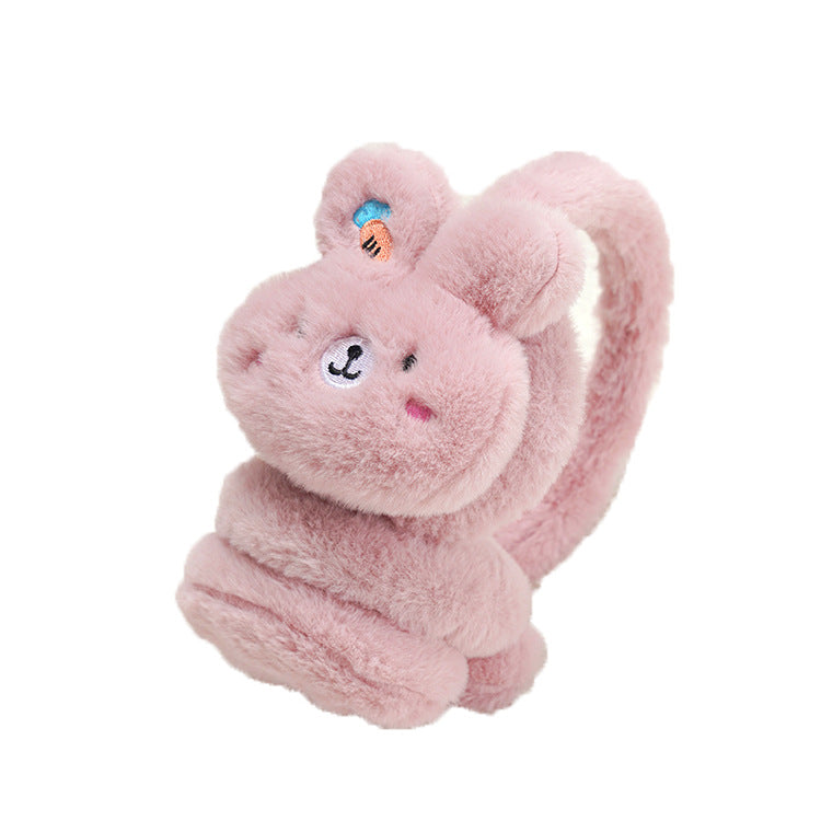 Children's Warm Cute Cartoon Plush Retractable Earmuffs