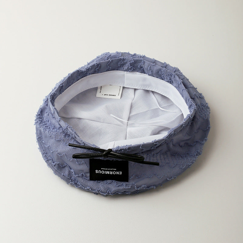 Women's Literary Beret Thin Mesh Patch