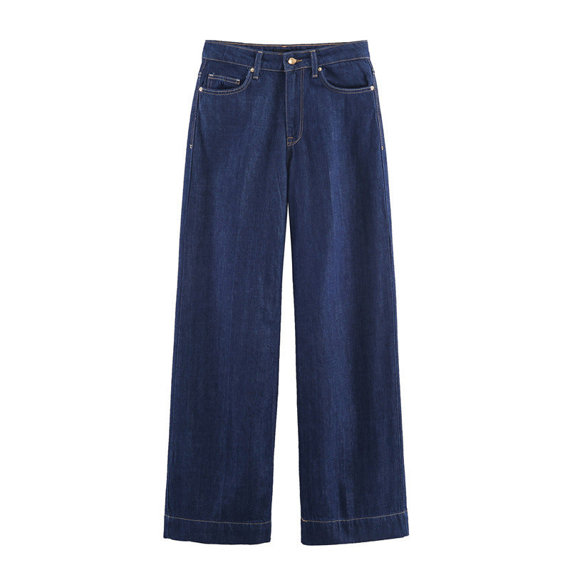 Efterårs denim lagdelt dekorativ skjorte og bukser