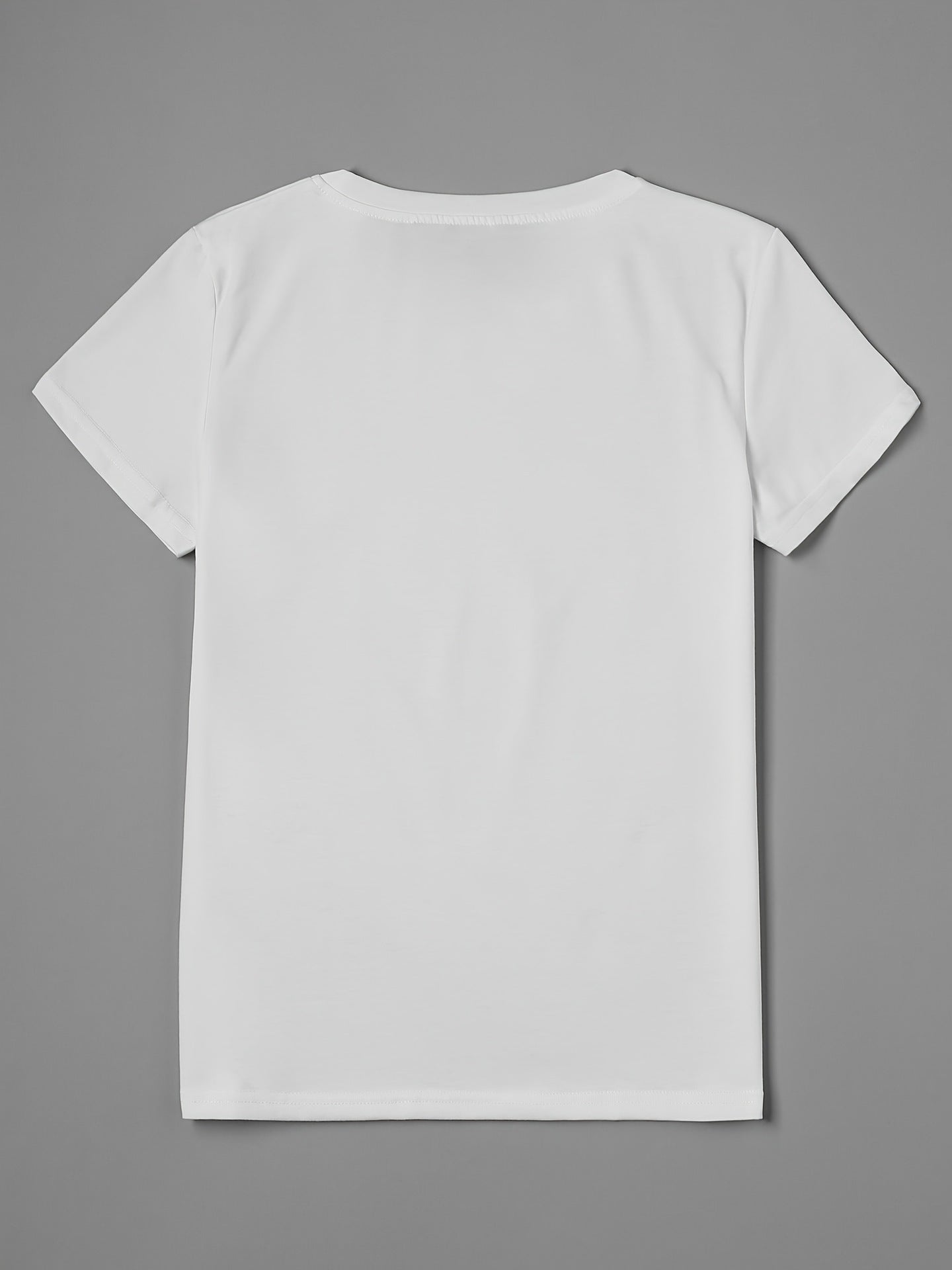Women's Loose-fit Round-neck  Semi-sheer Top