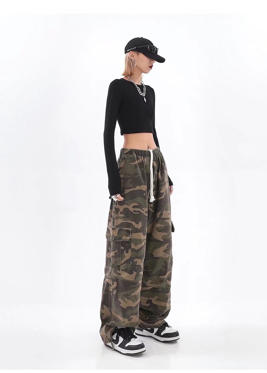 Loose Casual Teenagers Straight Wide Leg Pants