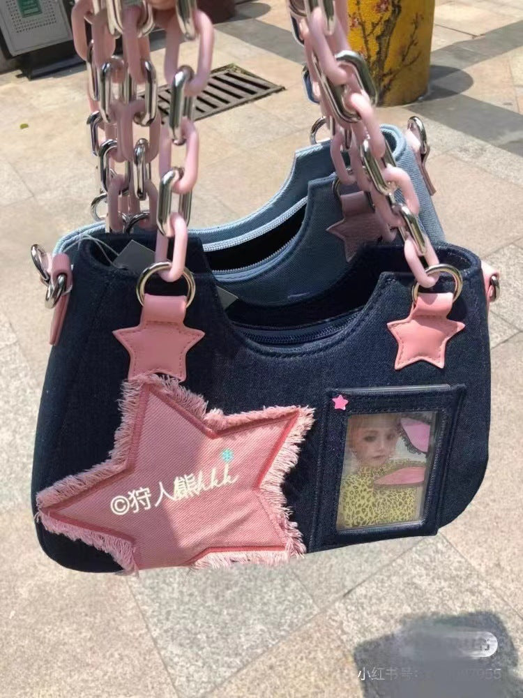Sweet Denim XINGX One-shoulder Japanese Portable Messenger Bag