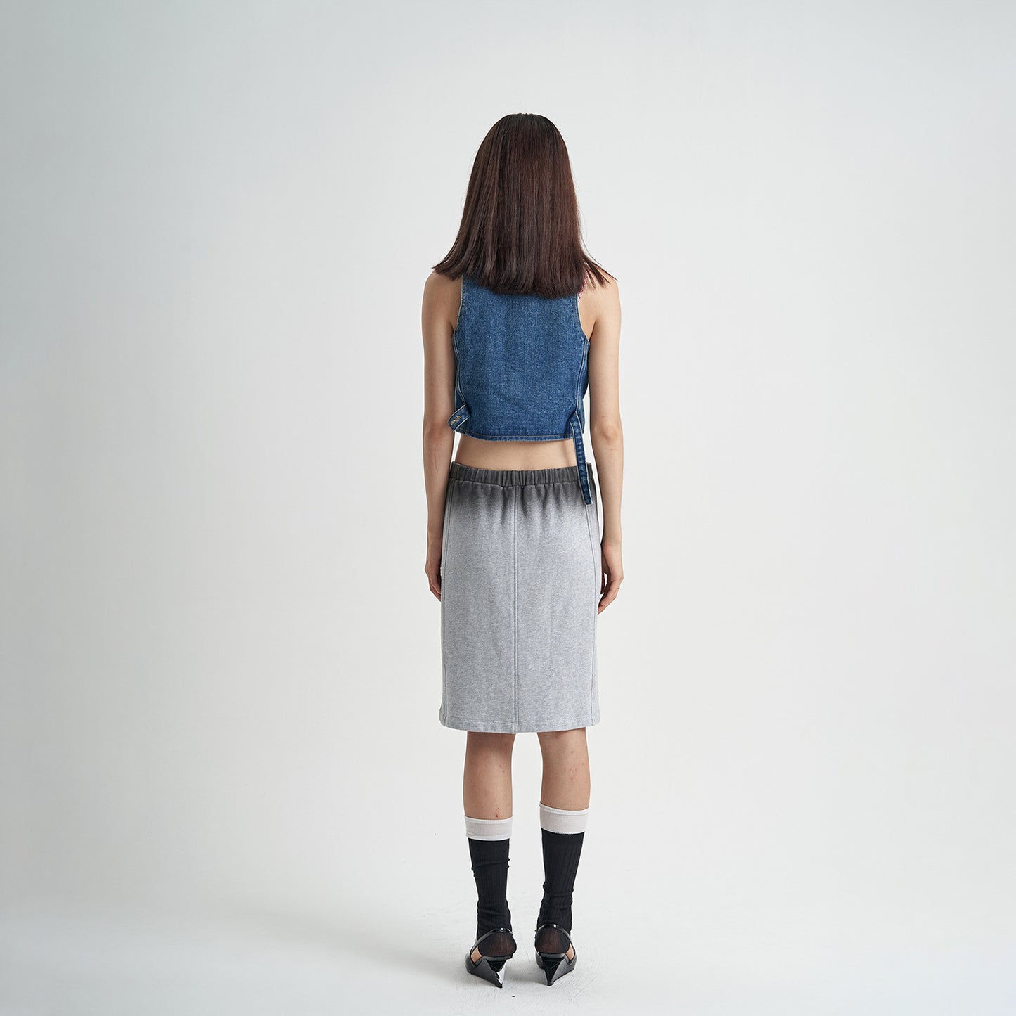 Women's High Waist Slim-fit Cotton Skirt