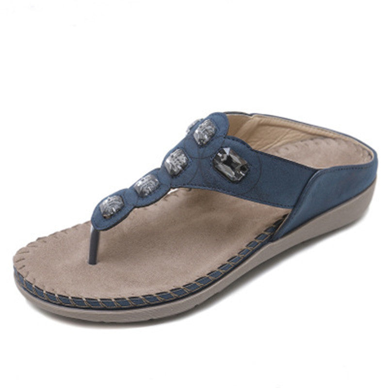 Women's Sandals Bohemian Rhinestone Large Size Flats